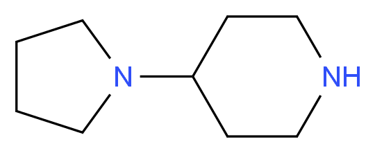 4-(1-Pyrrolidinyl)piperidine_分子结构_CAS_5004-07-9)