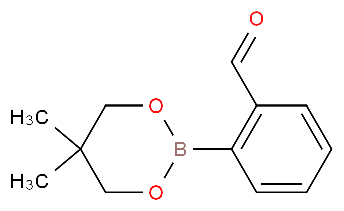 2-(5,5-dimethyl-1,3,2-dioxaborinan-2-yl)benzaldehyde_分子结构_CAS_95752-86-6
