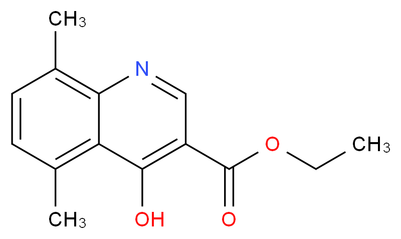 ethyl 4-hydroxy-5,8-dimethylquinoline-3-carboxylate_分子结构_CAS_303009-95-2