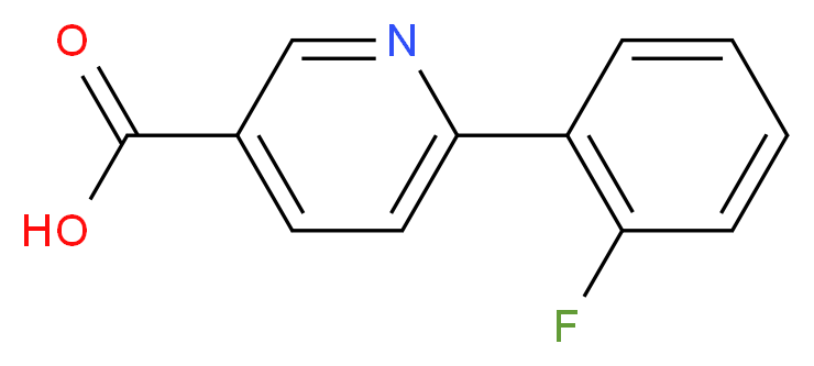 6-(2-FLUOROPHENYL)NICOTINIC ACID_分子结构_CAS_505082-91-7)