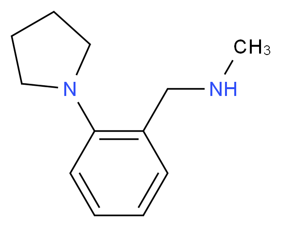 N-methyl-2-pyrrolidin-1-ylbenzylamine_分子结构_CAS_871217-37-7)