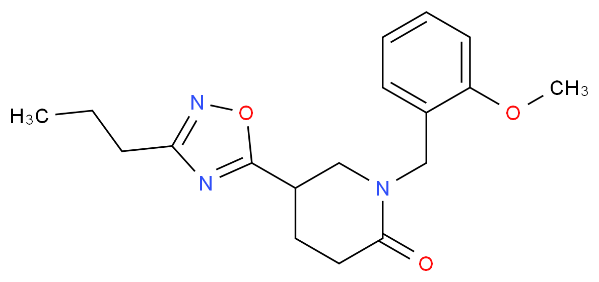 1-(2-methoxybenzyl)-5-(3-propyl-1,2,4-oxadiazol-5-yl)-2-piperidinone_分子结构_CAS_)