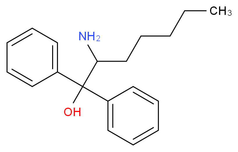 2-amino-1,1-diphenylheptan-1-ol_分子结构_CAS_15599-37-8