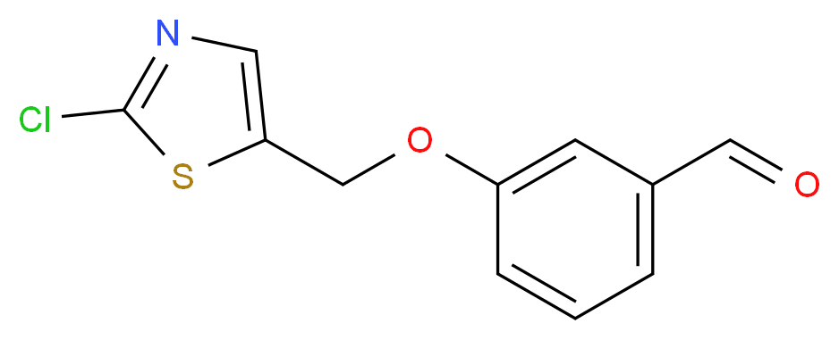 3-[(2-chloro-1,3-thiazol-5-yl)methoxy]benzenecarbaldehyde_分子结构_CAS_)