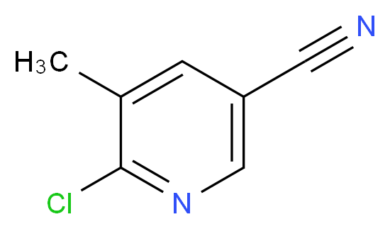 6-Chloro-5-methylnicotinonitrile_分子结构_CAS_66909-33-9)