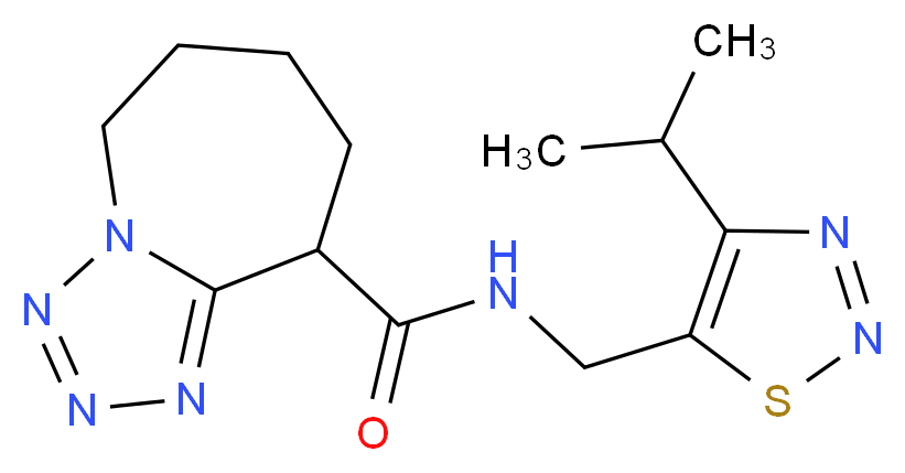 N-[(4-isopropyl-1,2,3-thiadiazol-5-yl)methyl]-6,7,8,9-tetrahydro-5H-tetrazolo[1,5-a]azepine-9-carboxamide_分子结构_CAS_)
