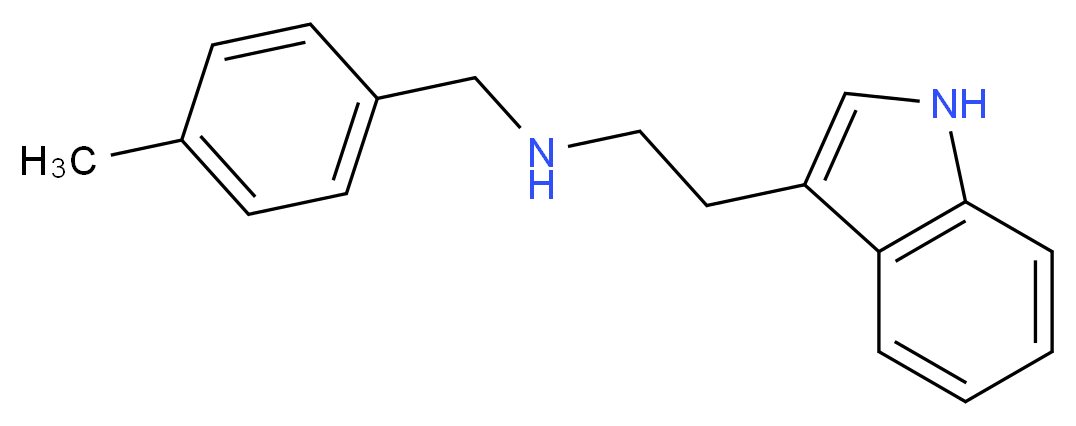 [2-(1H-indol-3-yl)ethyl][(4-methylphenyl)methyl]amine_分子结构_CAS_202199-04-0
