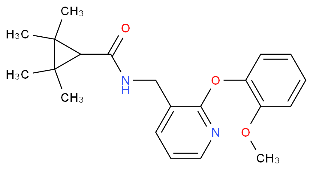 N-{[2-(2-methoxyphenoxy)pyridin-3-yl]methyl}-2,2,3,3-tetramethylcyclopropanecarboxamide_分子结构_CAS_)