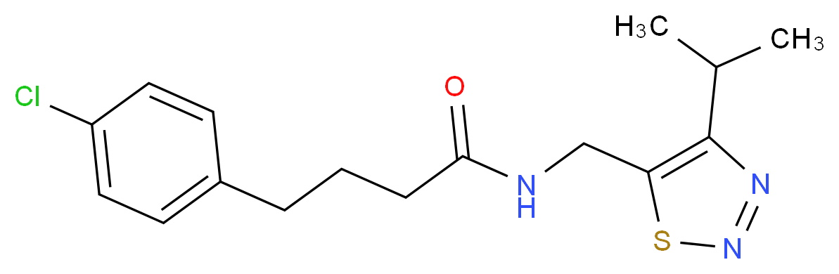 4-(4-chlorophenyl)-N-[(4-isopropyl-1,2,3-thiadiazol-5-yl)methyl]butanamide_分子结构_CAS_)