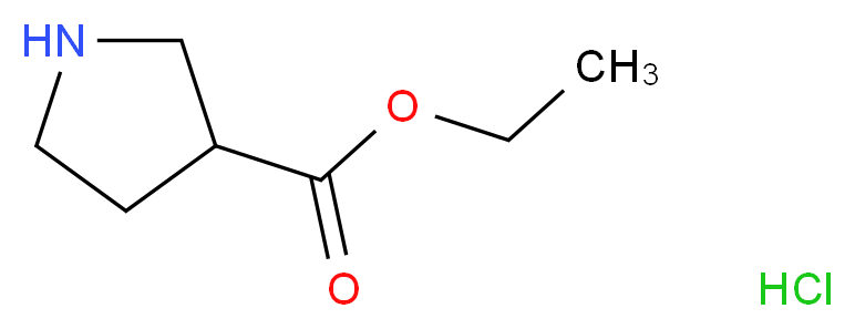 ethyl pyrrolidine-3-carboxylate hydrochloride_分子结构_CAS_80028-44-0