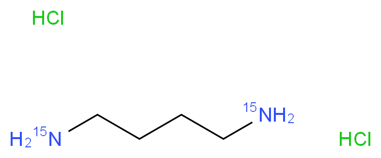 1,4-二氨基丁烷-15N2 二盐酸盐_分子结构_CAS_2747-92-4)