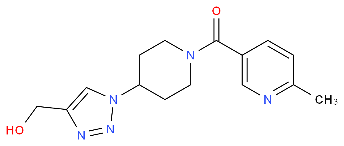 (1-{1-[(6-methyl-3-pyridinyl)carbonyl]-4-piperidinyl}-1H-1,2,3-triazol-4-yl)methanol_分子结构_CAS_)