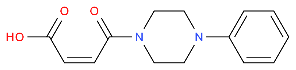 (2Z)-4-oxo-4-(4-phenylpiperazin-1-yl)but-2-enoic acid_分子结构_CAS_72547-39-8)