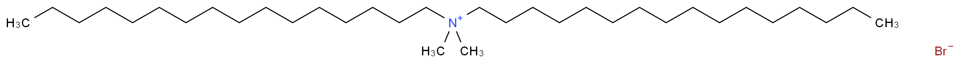 dihexadecyldimethylazanium bromide_分子结构_CAS_70755-47-4