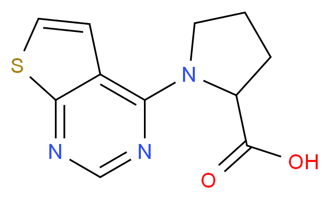 1-{thieno[2,3-d]pyrimidin-4-yl}pyrrolidine-2-carboxylic acid_分子结构_CAS_)