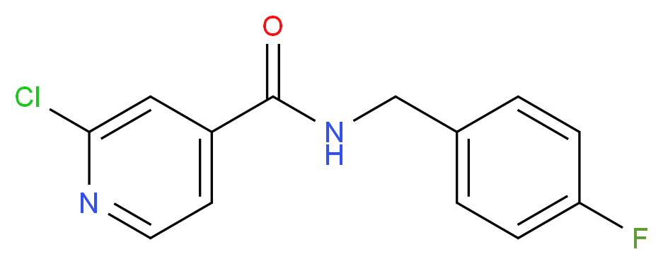2-Chloro-N-(4-fluorobenzyl)pyridine-4-carboxamide_分子结构_CAS_954217-57-3)