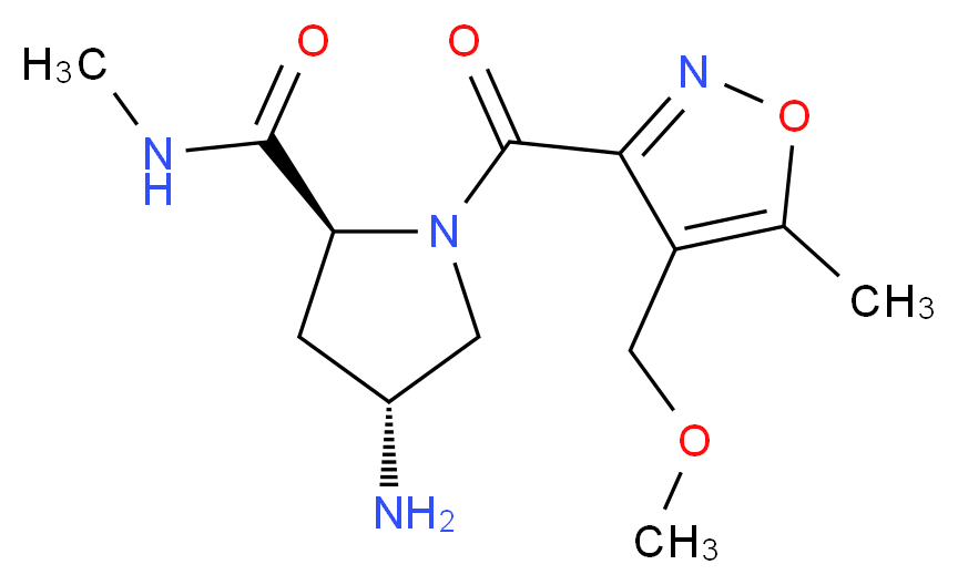 (4R)-4-amino-1-{[4-(methoxymethyl)-5-methylisoxazol-3-yl]carbonyl}-N-methyl-L-prolinamide_分子结构_CAS_)