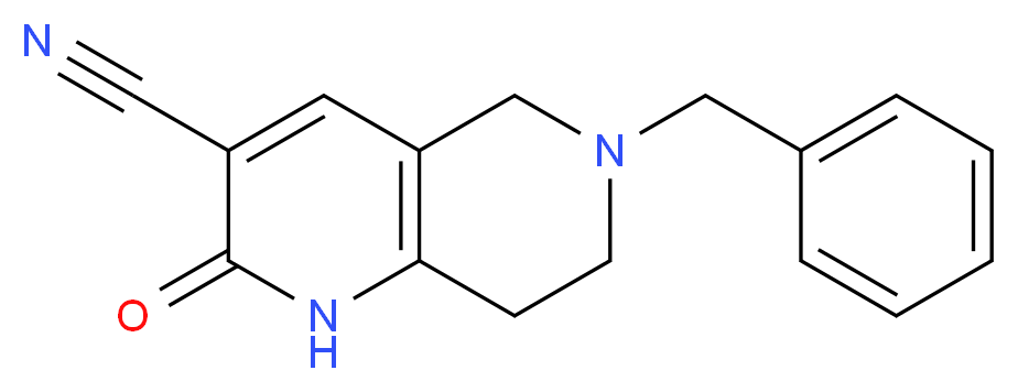 6-benzyl-2-oxo-1,2,5,6,7,8-hexahydro-1,6-naphthyridine-3-carbonitrile_分子结构_CAS_)