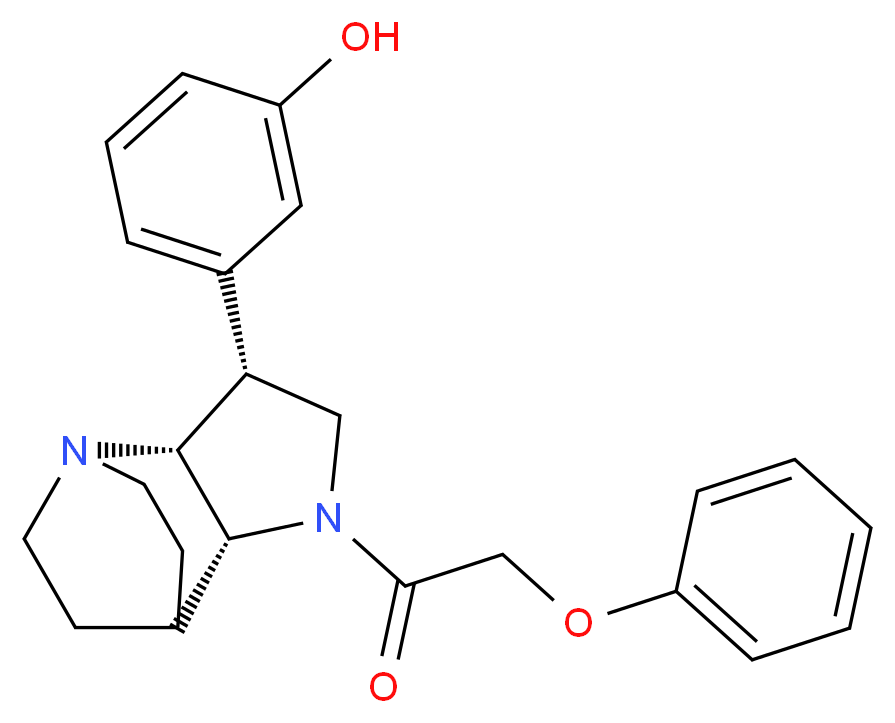 3-[(3R*,3aR*,7aR*)-1-(phenoxyacetyl)octahydro-4,7-ethanopyrrolo[3,2-b]pyridin-3-yl]phenol_分子结构_CAS_)