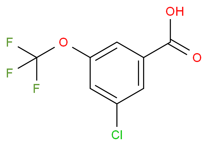 3-Chloro-5-(trifluoromethoxy)benzoic acid_分子结构_CAS_433926-46-6)