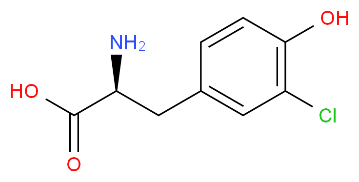 (2S)-2-amino-3-(3-chloro-4-hydroxyphenyl)propanoic acid_分子结构_CAS_7423-93-0