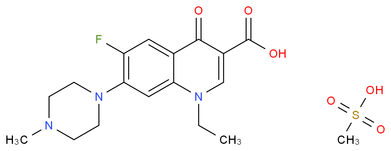 Pefloxacin Mesylate_分子结构_CAS_70458-95-6)