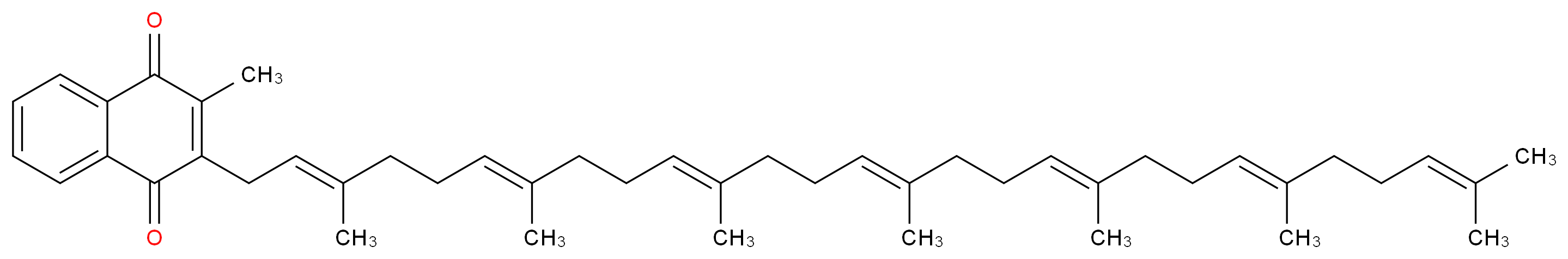 2-[(2E,6E,10E,14E,18E,22E)-3,7,11,15,19,23,27-heptamethyloctacosa-2,6,10,14,18,22,26-heptaen-1-yl]-3-methyl-1,4-dihydronaphthalene-1,4-dione_分子结构_CAS_2124-57-4