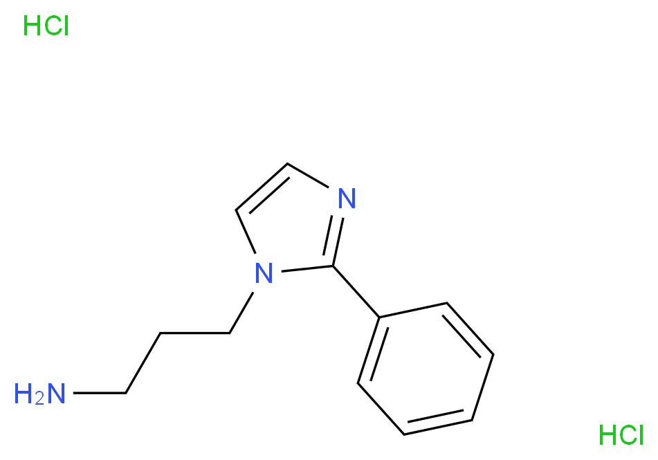 [3-(2-Phenyl-1H-imidazol-1-yl)propyl]amine dihydrochloride_分子结构_CAS_93668-45-2)