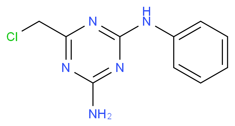 6-(chloromethyl)-N-phenyl-1,3,5-triazine-2,4-diamine_分子结构_CAS_30355-60-3)