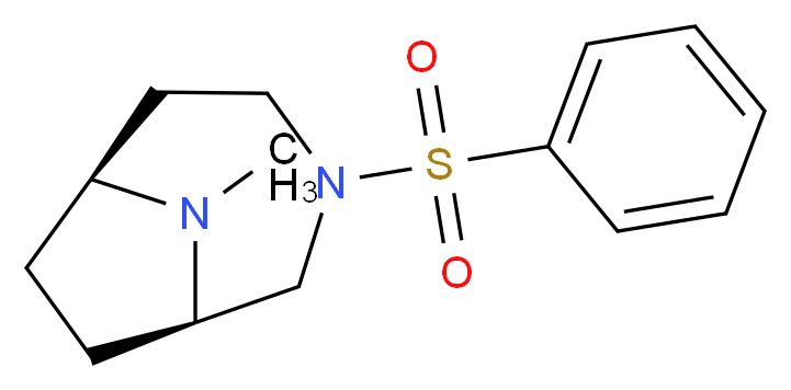 (1R*,6S*)-9-methyl-3-(phenylsulfonyl)-3,9-diazabicyclo[4.2.1]nonane_分子结构_CAS_)