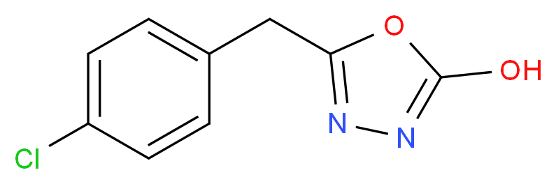 5-[(4-Chlorophenyl)methyl]-1,3,4-oxadiazol-2-ol_分子结构_CAS_34547-04-1)