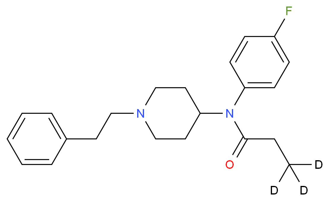 N-(4-fluorophenyl)-N-[1-(2-phenylethyl)piperidin-4-yl](3,3,3-<sup>2</sup>H<sub>3</sub>)propanamide_分子结构_CAS_1189887-65-7