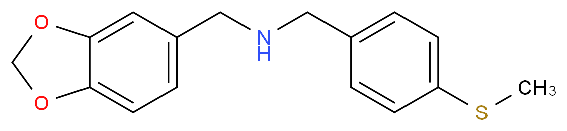 (2H-1,3-benzodioxol-5-ylmethyl)({[4-(methylsulfanyl)phenyl]methyl})amine_分子结构_CAS_355816-47-6