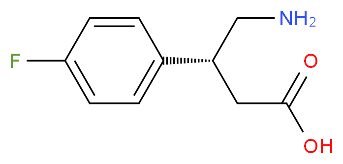 (R)-4-amino-3-(4-fluorophenyl)butanoic acid_分子结构_CAS_741217-33-4)
