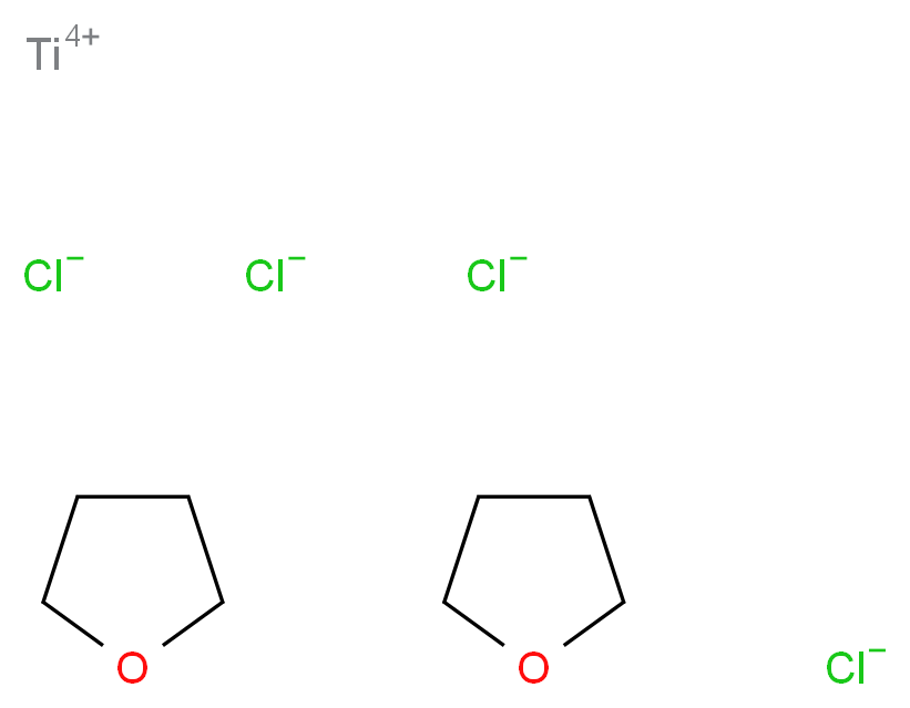 titanium(4+) ion bis(oxolane) tetrachloride_分子结构_CAS_31011-57-1