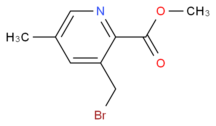METHYL 3-(BROMOMETHYL)-5-METHYLPYRIDINE-2-CARBOXYLATE_分子结构_CAS_)
