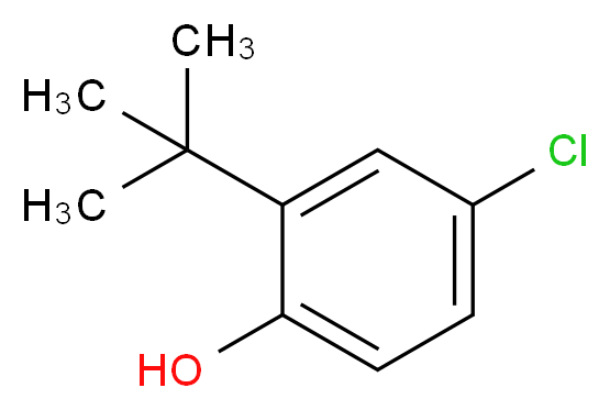 2-tert-butyl-4-chlorophenol_分子结构_CAS_13395-85-2