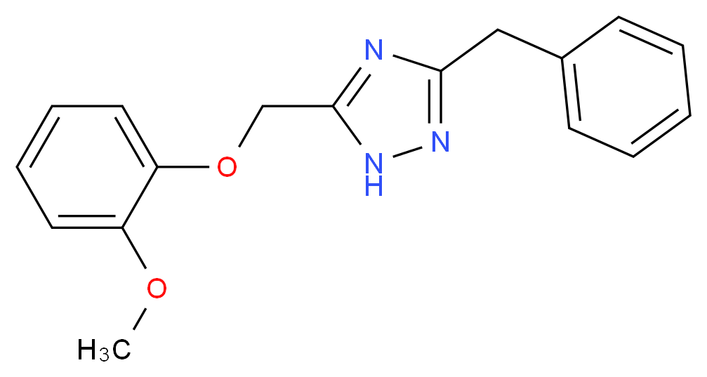 3-benzyl-5-[(2-methoxyphenoxy)methyl]-1H-1,2,4-triazole_分子结构_CAS_)