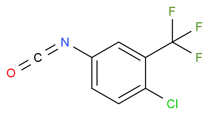 4-Chloro-3-(trifluoromethyl)phenyl isocyanate_分子结构_CAS_327-78-6)