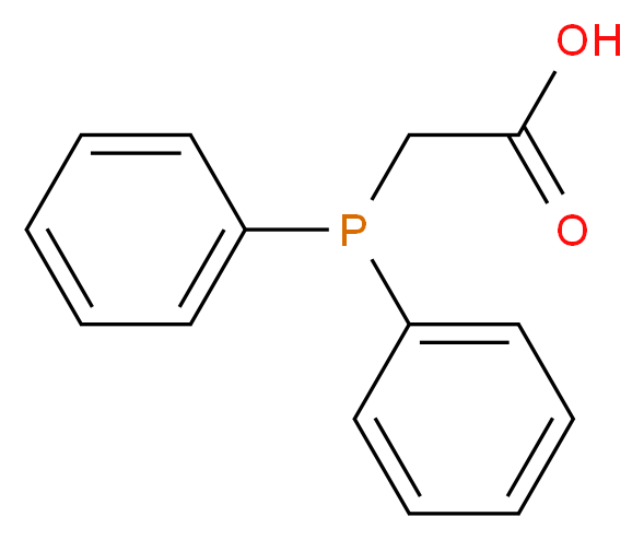 2-(diphenylphosphanyl)acetic acid_分子结构_CAS_3064-56-0