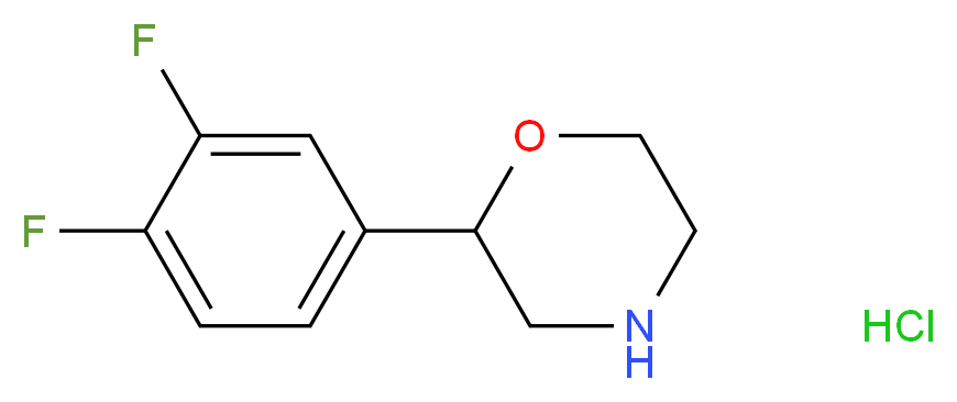 2-(3,4-Difluorophenyl)morpholine hydrochloride_分子结构_CAS_1251033-05-2)