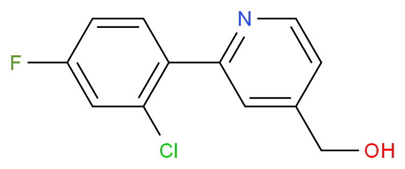 [2-(2-chloro-4-fluorophenyl)pyridin-4-yl]methanol_分子结构_CAS_)