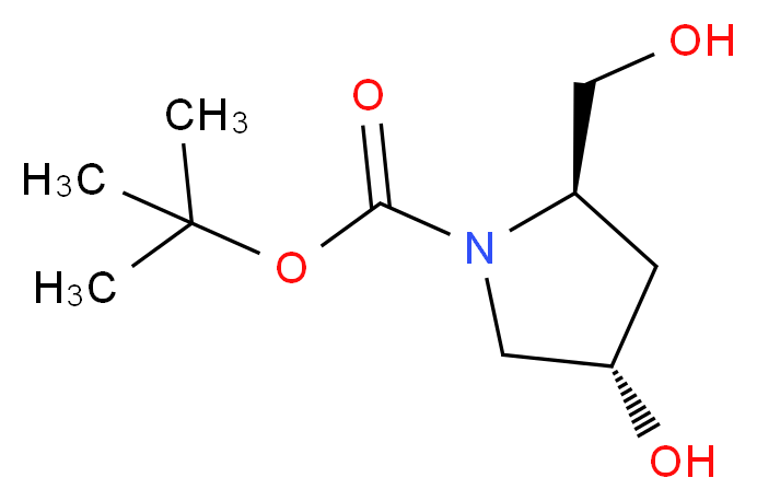 tert-butyl (2R,4S)-4-hydroxy-2-(hydroxymethyl)pyrrolidine-1-carboxylate_分子结构_CAS_61478-26-0