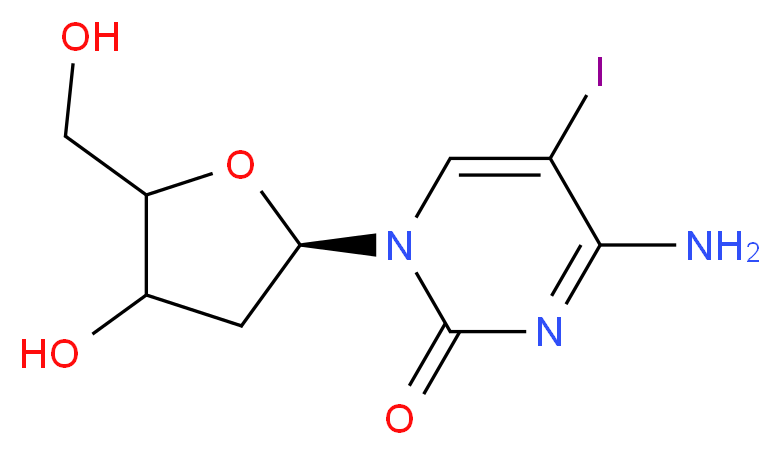 5-Iodo-2′-deoxycytidine_分子结构_CAS_611-53-0)