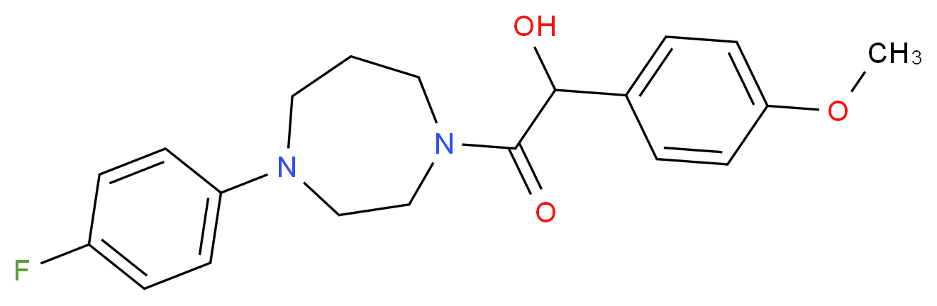 2-[4-(4-fluorophenyl)-1,4-diazepan-1-yl]-1-(4-methoxyphenyl)-2-oxoethanol_分子结构_CAS_)