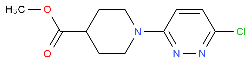 1-(6-氯-3-哒嗪基)哌啶-4-甲酸甲酯_分子结构_CAS_339276-34-5)