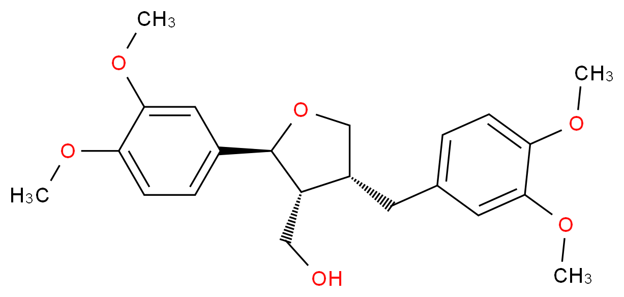 [(2S,3R,4R)-2-(3,4-dimethoxyphenyl)-4-[(3,4-dimethoxyphenyl)methyl]oxolan-3-yl]methanol_分子结构_CAS_67560-68-3