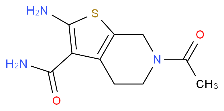 6-acetyl-2-amino-4,5,6,7-tetrahydrothieno[2,3-c]pyridine-3-carboxamide_分子结构_CAS_24248-74-6)