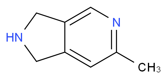 6-methyl-2,3-dihydro-1H-pyrrolo[3,4-c]pyridine_分子结构_CAS_69958-53-8)