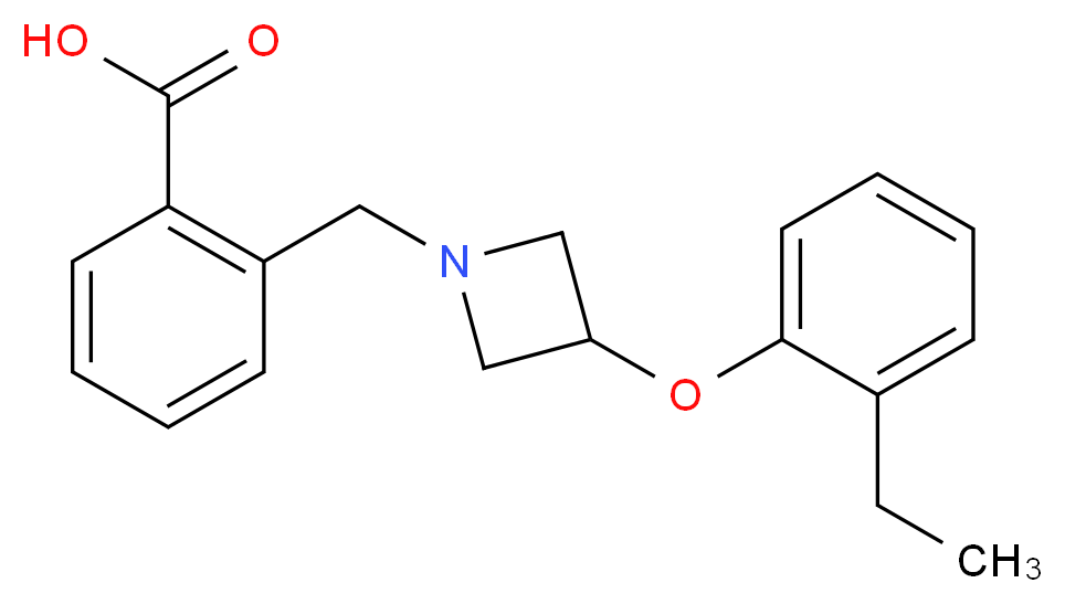 2-{[3-(2-ethylphenoxy)azetidin-1-yl]methyl}benzoic acid_分子结构_CAS_)